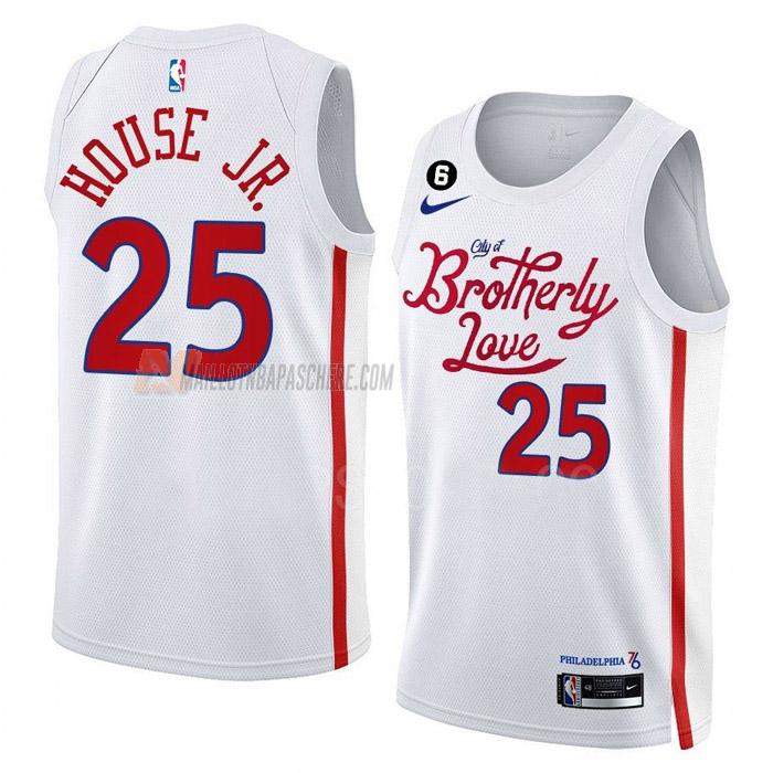 maillot danuel house jr philadelphia 76ers de 25 homme blanc city edition 2023