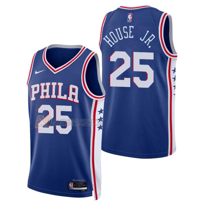 maillot danuel house jr philadelphia 76ers de 25 homme bleu icon edition 2023