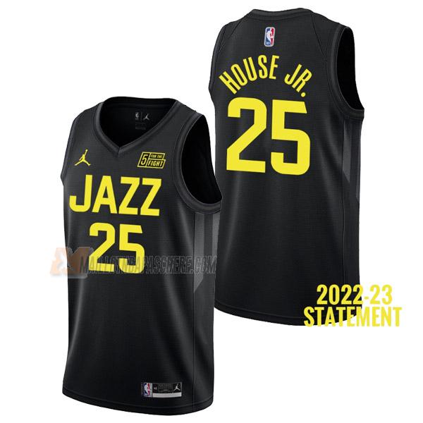 maillot danuel house jr utah jazz de 25 homme noir statement edition 2023