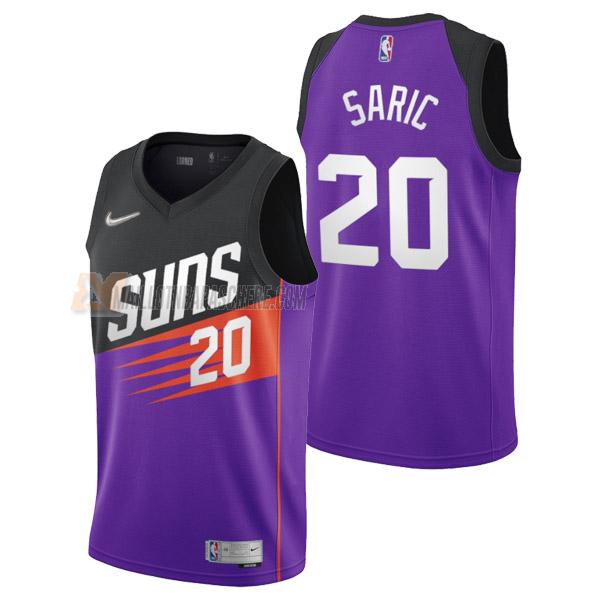 maillot dario saric phoenix suns de 20 homme mauve earned edition 2022