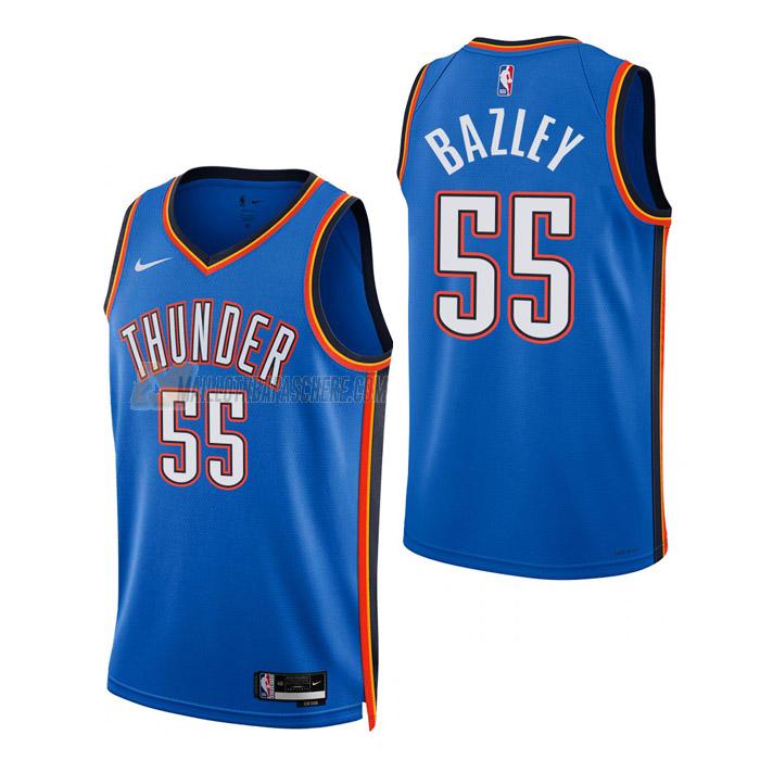 maillot darius bazley oklahoma city thunder de 55 homme bleu icon edition 2023