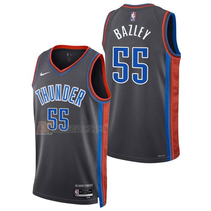 maillot darius bazley oklahoma city thunder de 55 homme gris city edition 2023