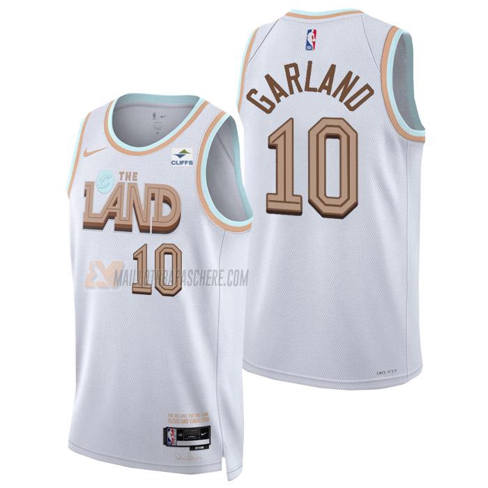 maillot darius garland cleveland cavaliers de 10 homme blanc city edition 2023