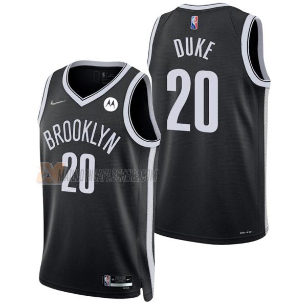 maillot david duke brooklyn nets de 20 homme noir icon edition 2022