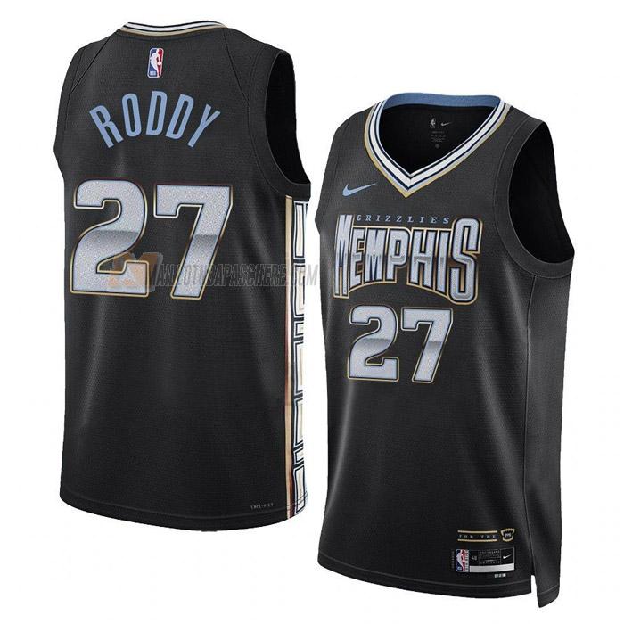 maillot david roddy memphis grizzlies de 27 homme noir city edition 2023