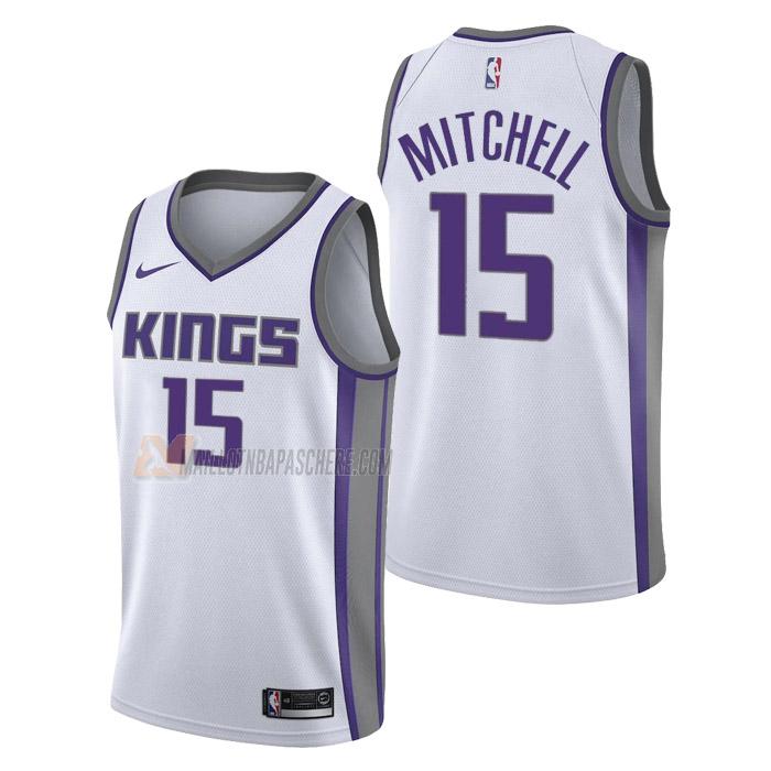 maillot davion mitchell sacramento kings de 15 homme blanc association edition 2023