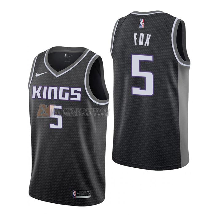 maillot de'aaron fox sacramento kings de 5 homme noir statement edition 2023