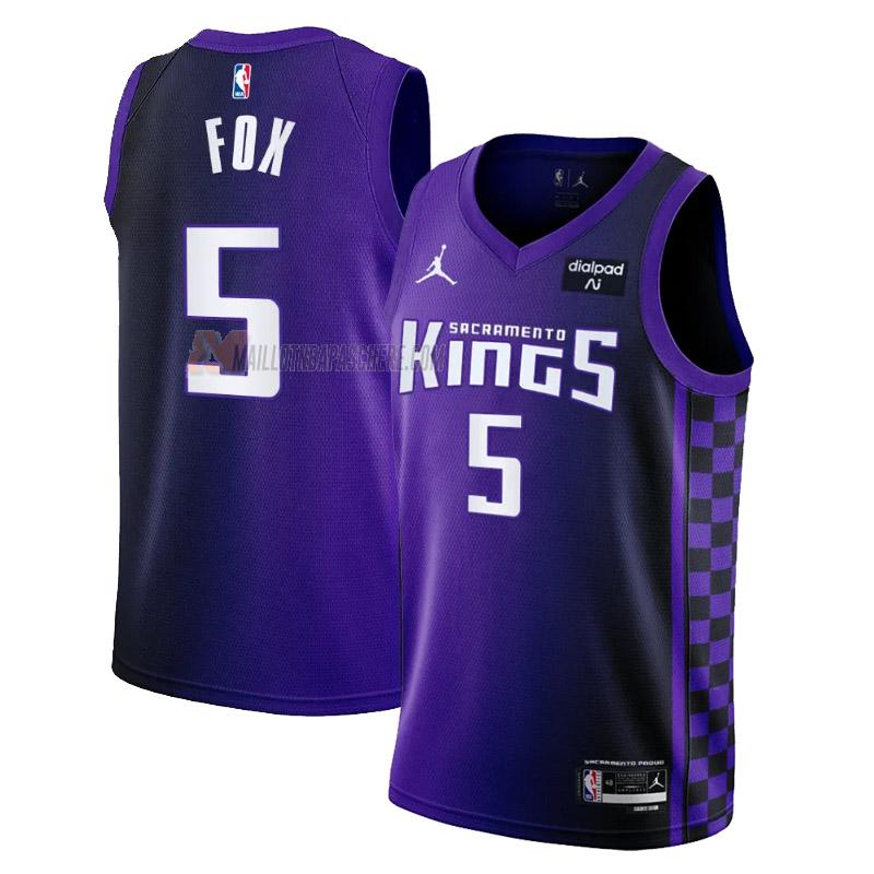 maillot de'aaron fox sacramento kings de 5 homme violet statement edition 2023-24