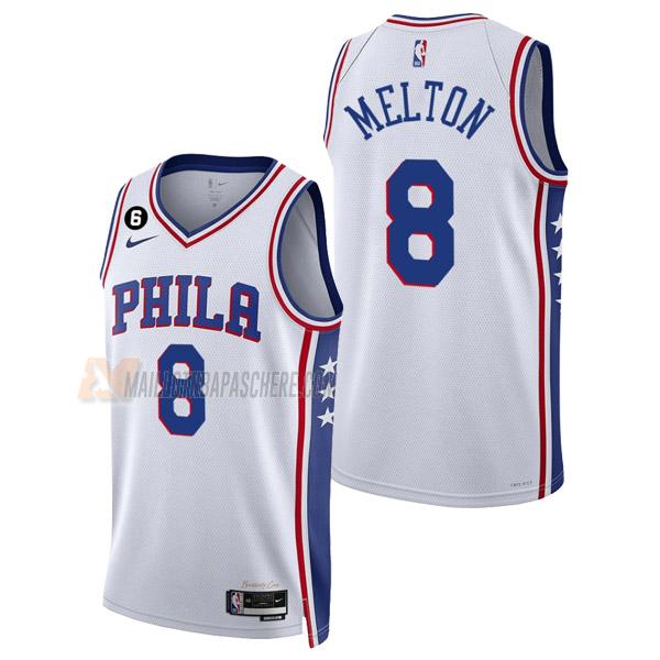 maillot de'anthony melton philadelphia 76ers de 8 homme blanc association edition 2023