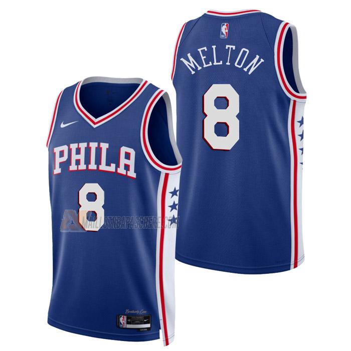 maillot de'anthony melton philadelphia 76ers de 8 homme bleu icon edition 2023