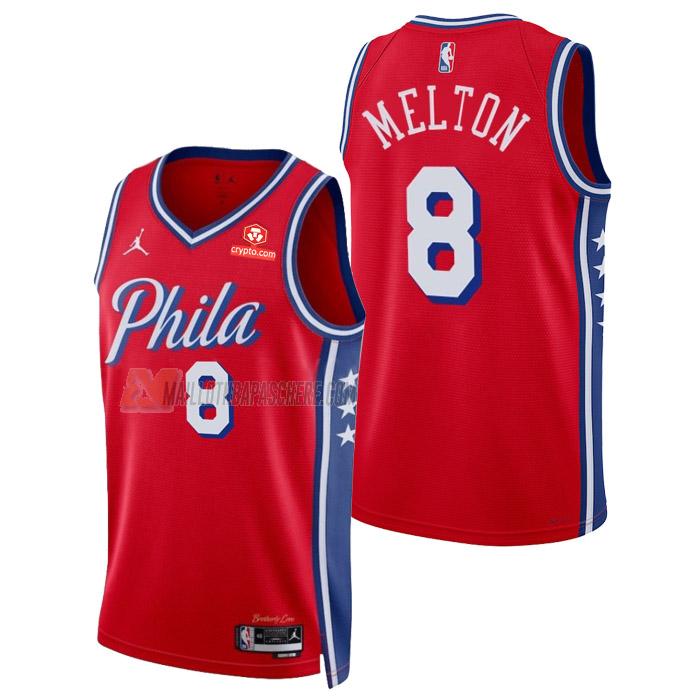 maillot de'anthony melton philadelphia 76ers de 8 homme rouge statement edition 2023