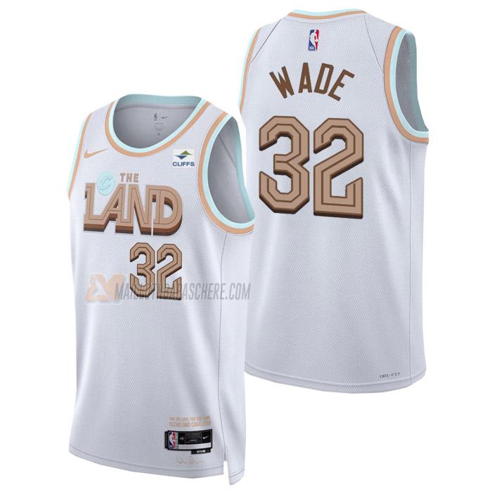 maillot dean wade cleveland cavaliers de 32 homme blanc city edition 2023