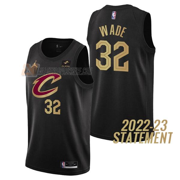 maillot dean wade cleveland cavaliers de 32 homme noir statement edition 2023