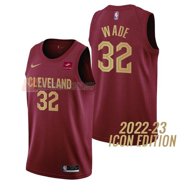 maillot dean wade cleveland cavaliers de 32 homme rouge icon edition 2023