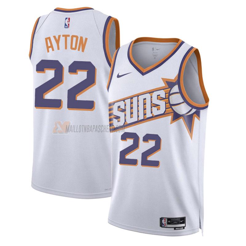 maillot deandre ayton phoenix suns de 22 homme blanc association edition 2023-24