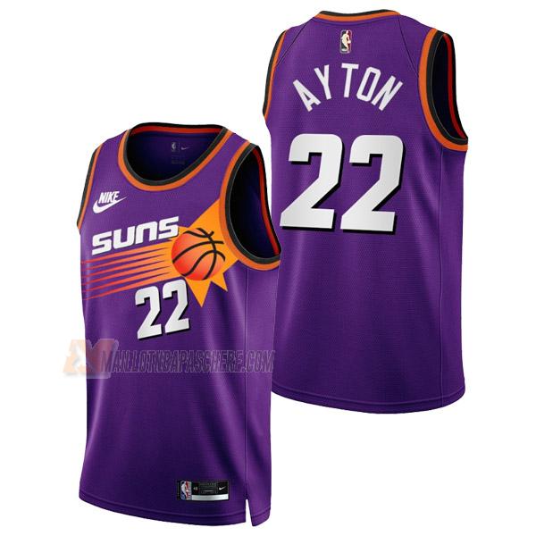 maillot deandre ayton phoenix suns de 22 homme mauve classic edition 2023