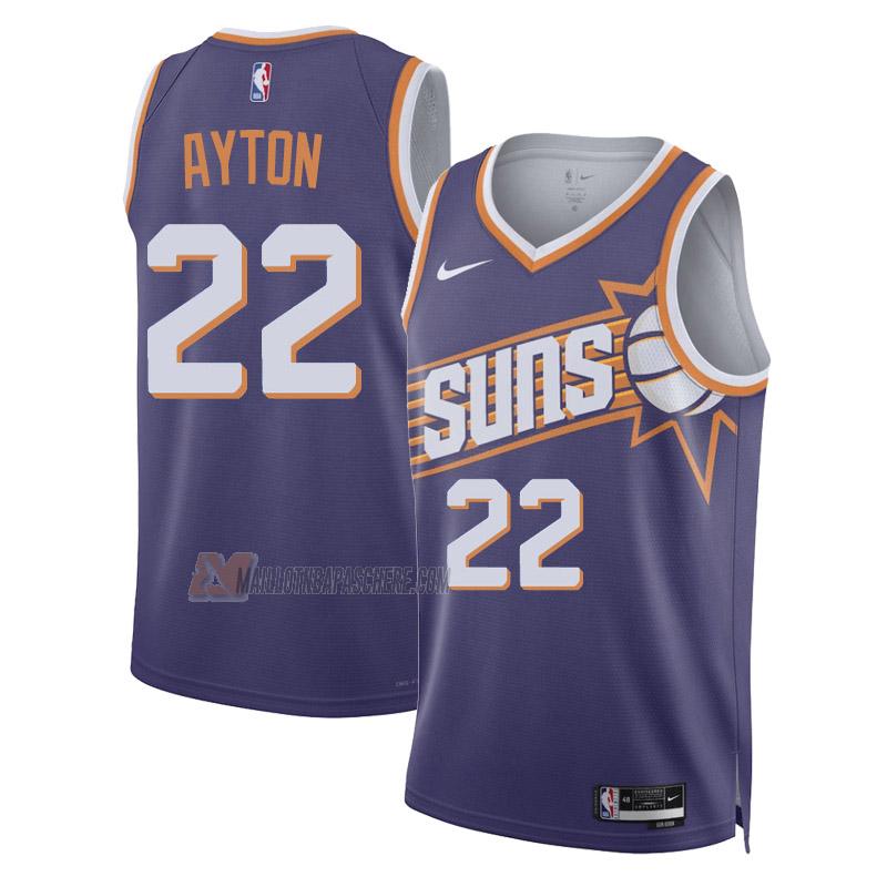 maillot deandre ayton phoenix suns de 22 homme violet icon edition 2023-24