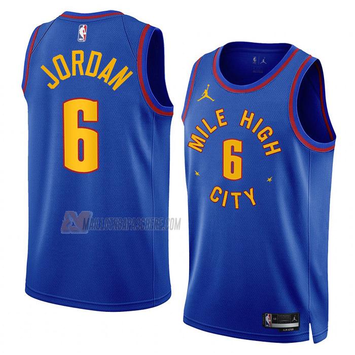 maillot deandre jordan denver nuggets de 6 homme bleu statement edition 2023