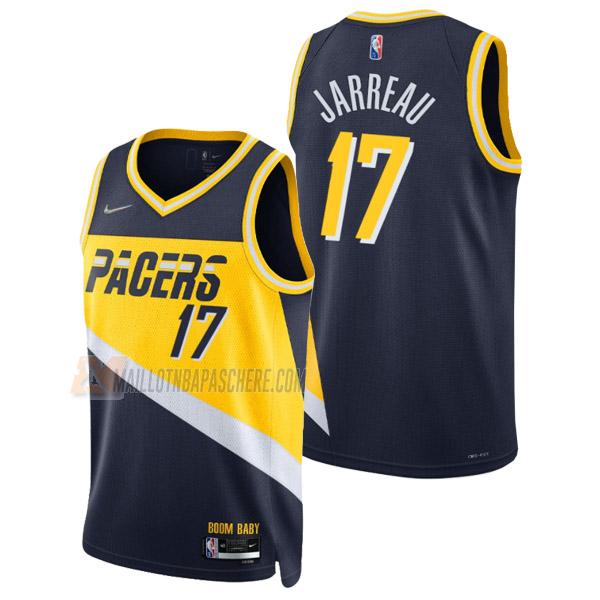 maillot dejon jarreau indiana pacers de 17 homme bleu marine city edition 2022