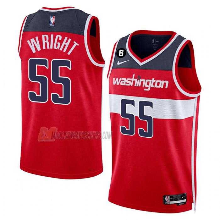 maillot delon wright washington wizards de 55 homme rouge icon edition 2023