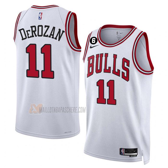 maillot demar derozan chicago bulls de 11 homme blanc association edition 2023