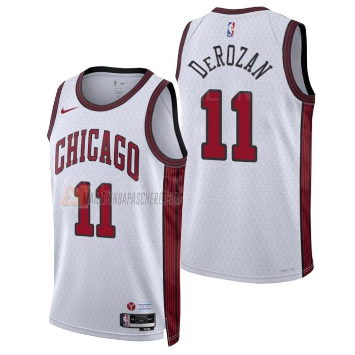 maillot demar derozan chicago bulls de 11 homme blanc city edition 2023