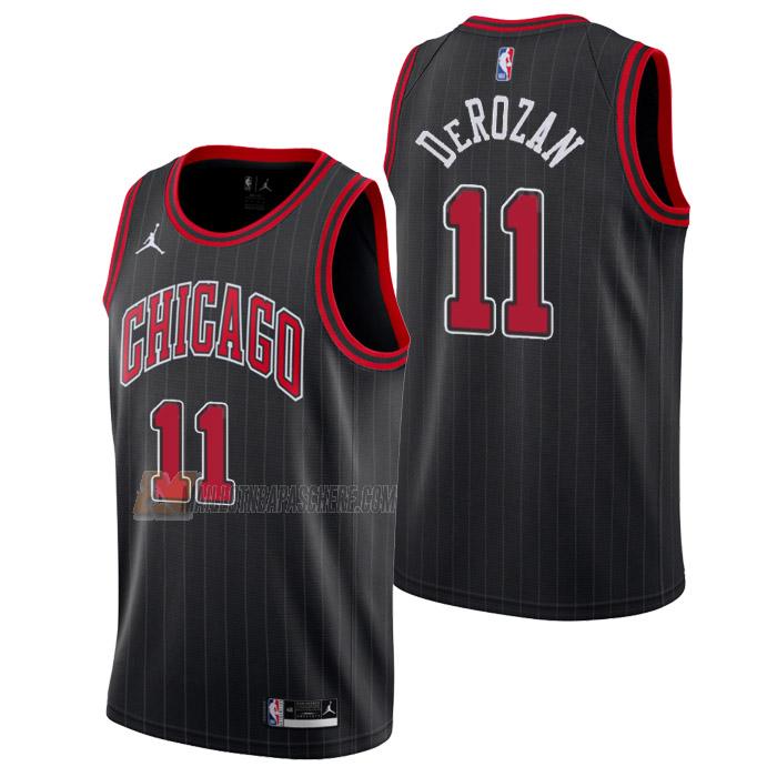 maillot demar derozan chicago bulls de 11 homme noir statement edition 2023