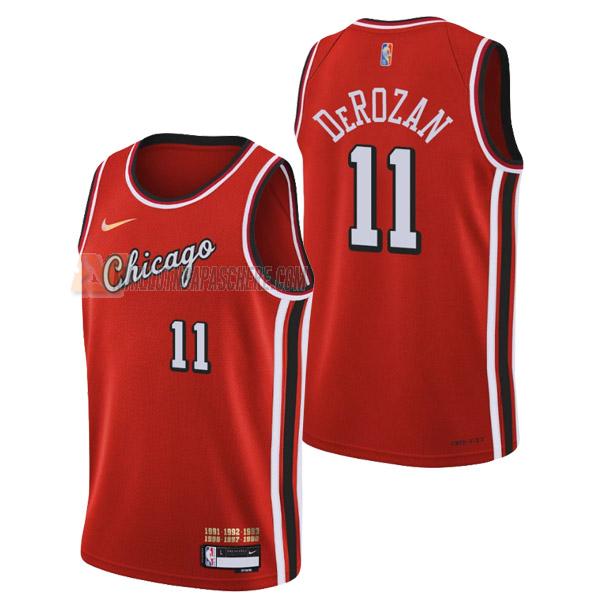 maillot demar derozan chicago bulls de 11 homme rouge city edition 2022