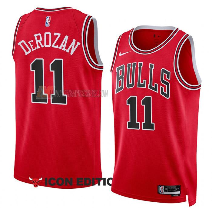 maillot demar derozan chicago bulls de 11 homme rouge icon edition 2023