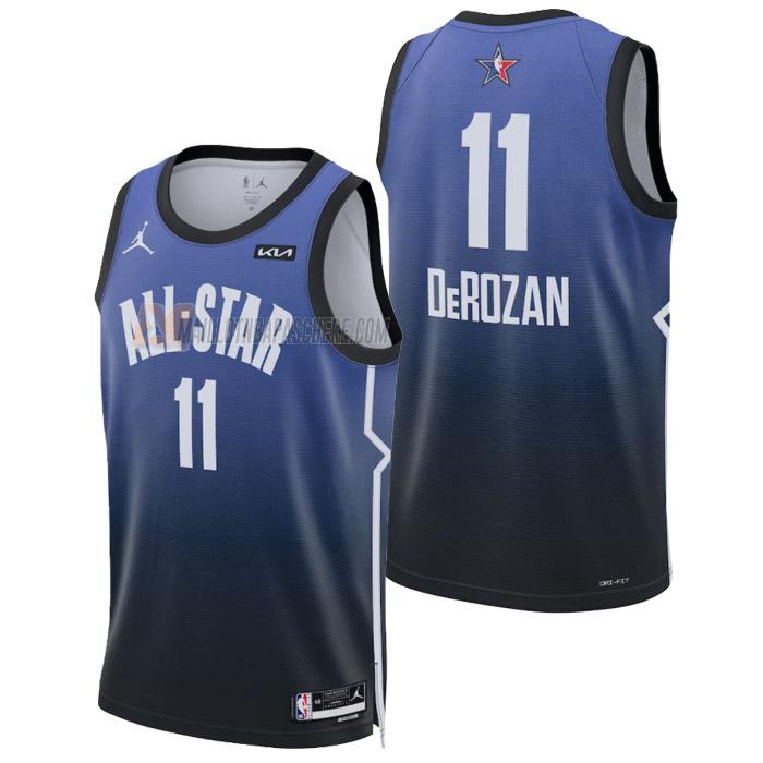 maillot demar derozan nba all-star de 11 homme bleu 2023