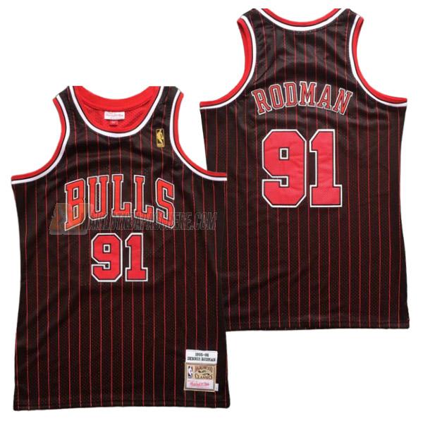 maillot dennis rodman chicago bulls de 91 homme noir 23210c40