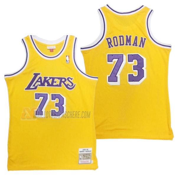 maillot dennis rodman los angeles lakers de 73 homme jaune 23210c41