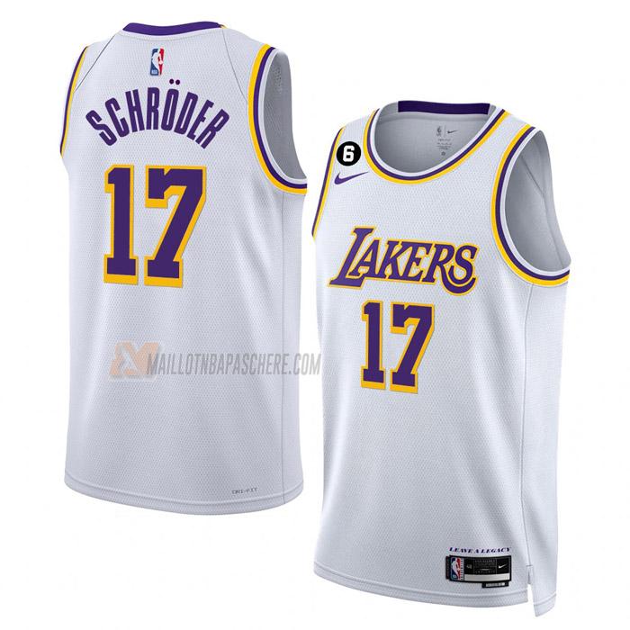 maillot dennis schroder los angeles lakers de 17 homme blanc association edition 2023