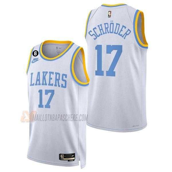 maillot dennis schroder los angeles lakers de 17 homme blanc classic edition 2023