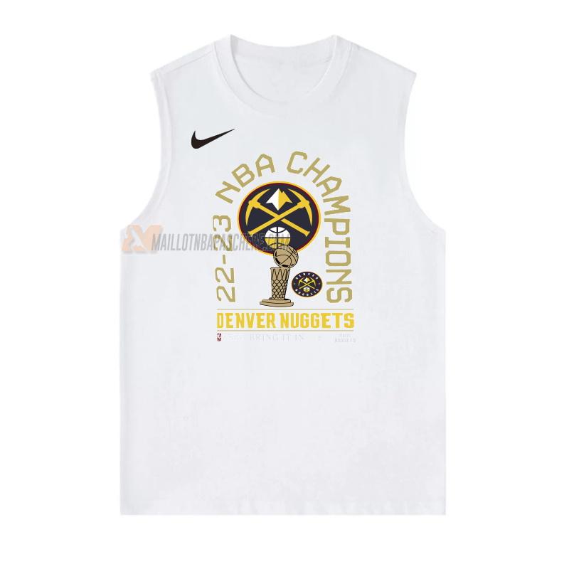 maillot denver nuggets de homme blanc nba champions 2022-23