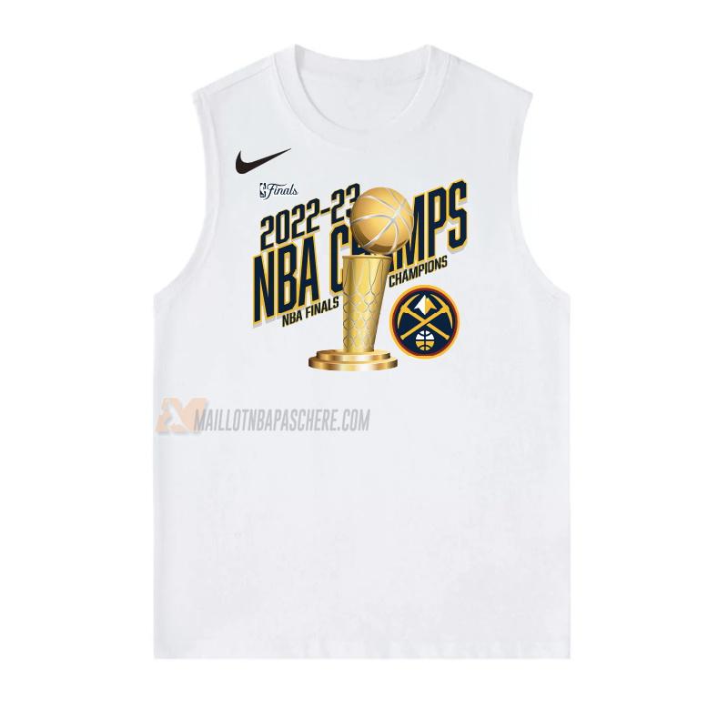 maillot denver nuggets de homme blanc nba champs 2022-23