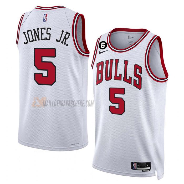 maillot derrick jones jr chicago bulls de 5 homme blanc association edition 2023