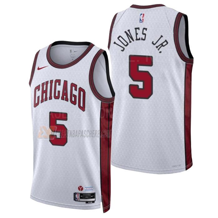 maillot derrick jones jr chicago bulls de 5 homme blanc city edition 2023