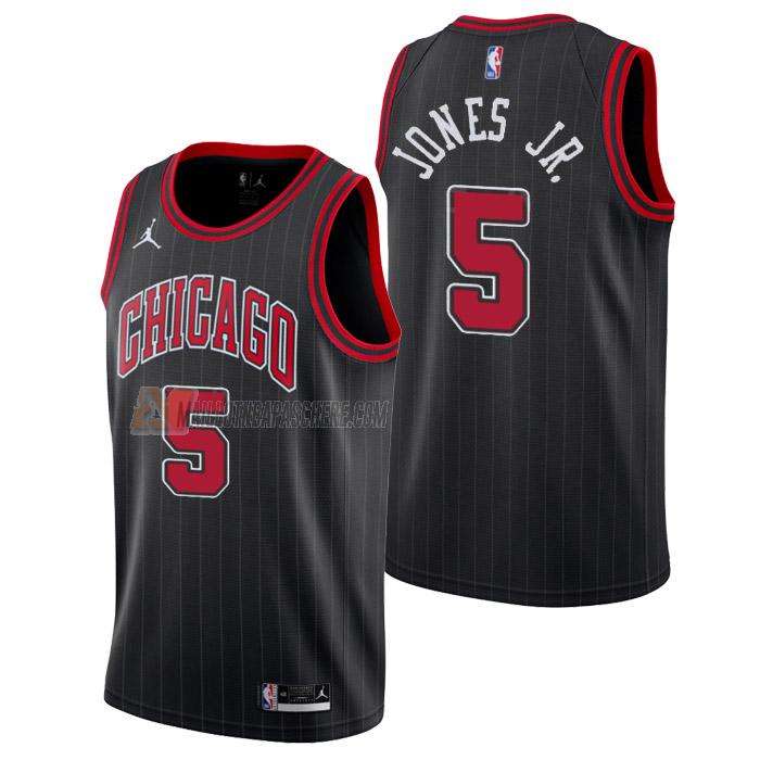 maillot derrick jones jr chicago bulls de 5 homme noir statement edition 2023