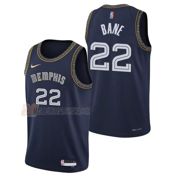 maillot desmond bane memphis grizzlies de 22 homme bleu marine city edition 2022