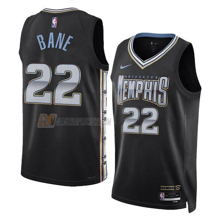 maillot desmond bane memphis grizzlies de 22 homme noir city edition 2023