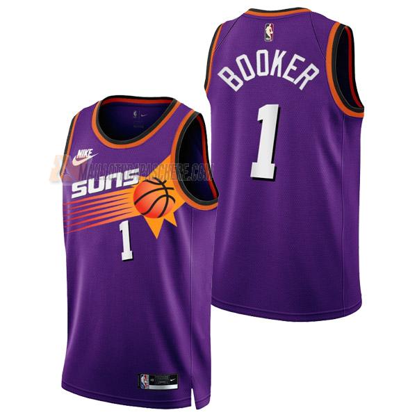 maillot devin booker phoenix suns de 1 homme mauve classic edition 2023