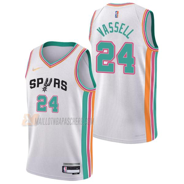 maillot devin vassell san antonio spurs de 24 homme blanc city edition 2022