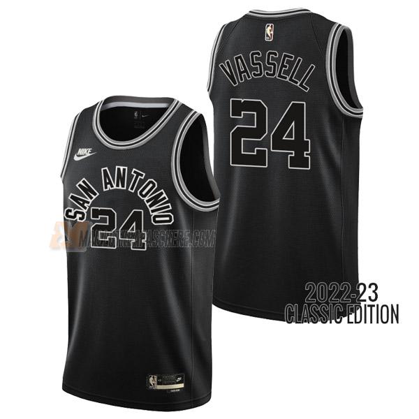 maillot devin vassell san antonio spurs de 24 homme noir classic edition 2023