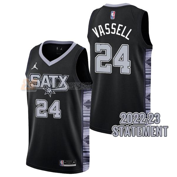 maillot devin vassell san antonio spurs de 24 homme noir statement edition 2023