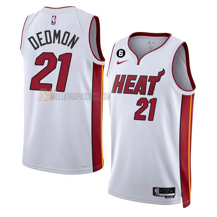 maillot dewayne dedmon miami heat de 21 homme blanc association edition 2023