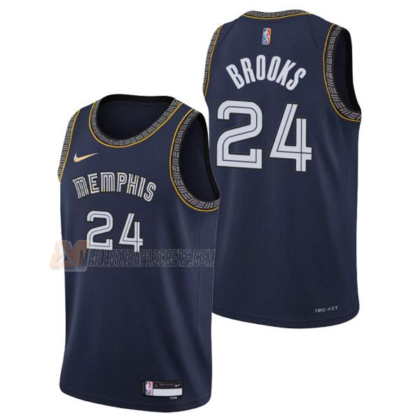 maillot dillon brooks memphis grizzlies de 24 homme bleu marine city edition 2022