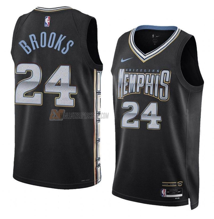 maillot dillon brooks memphis grizzlies de 24 homme noir city edition 2023