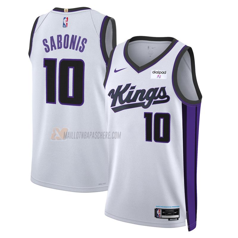 maillot domantas sabonis sacramento kings de 10 homme blanc association edition 2023-24