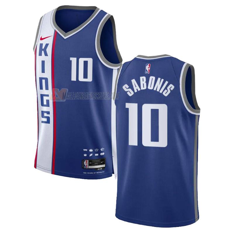 maillot domantas sabonis sacramento kings de 10 homme bleu city edition 2023-24